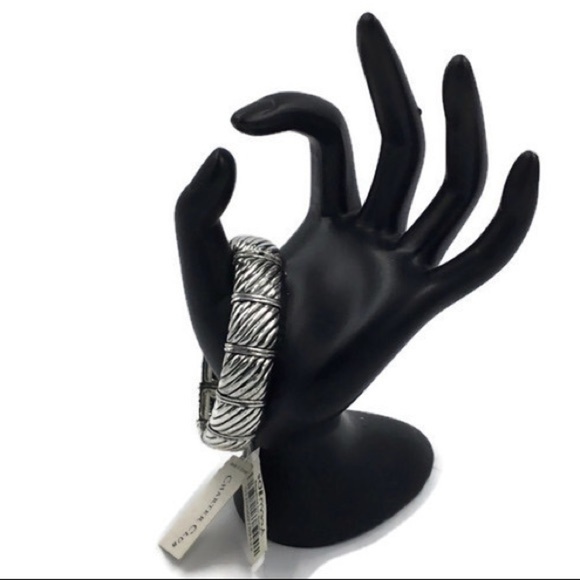 Charter Club Silver Tone Stretch Bracelet NEW - Picture 2 of 6
